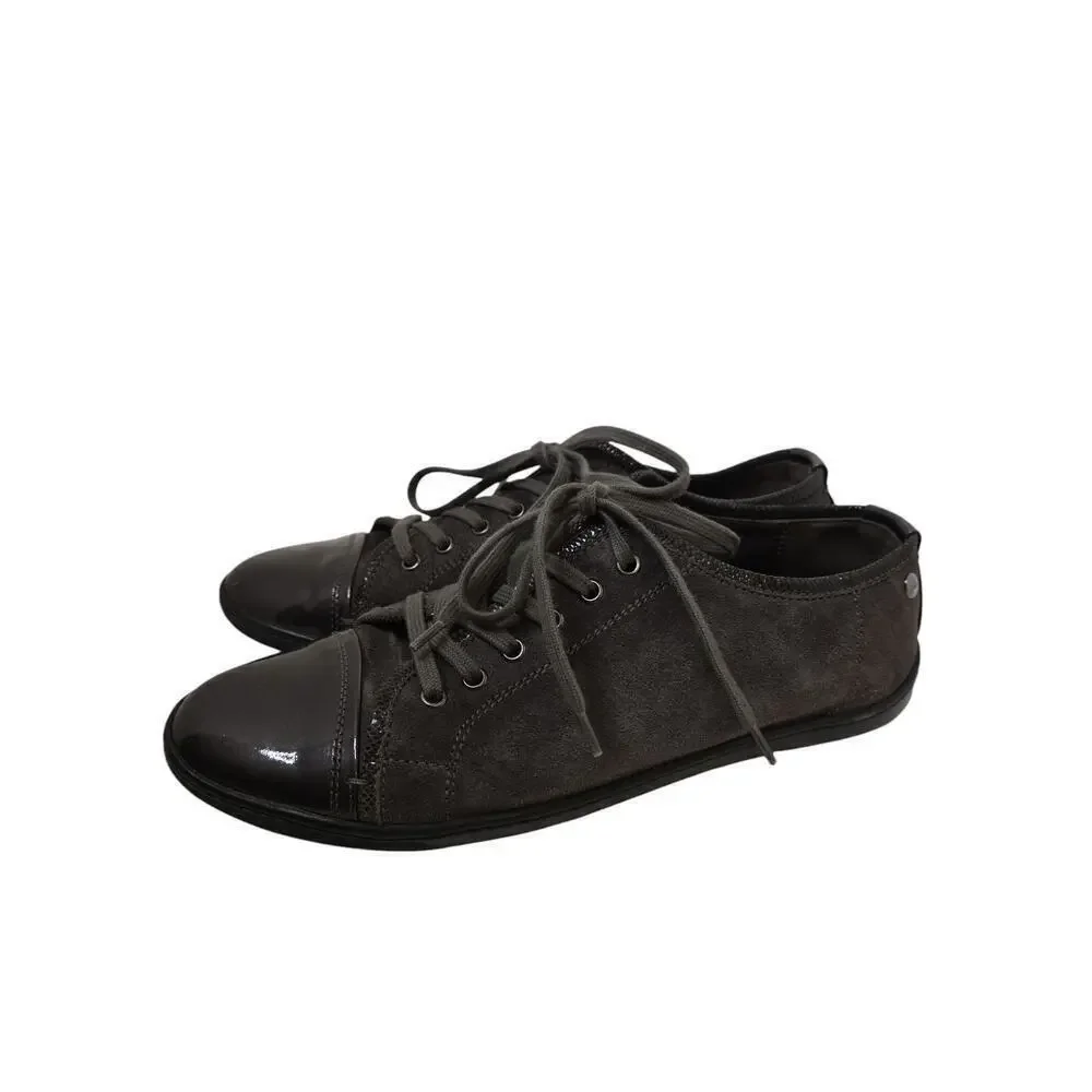 AGL Attilio Giusti Leombruni Women’s Gray Cap Toe Lace Up Sneakers Size EUR 39